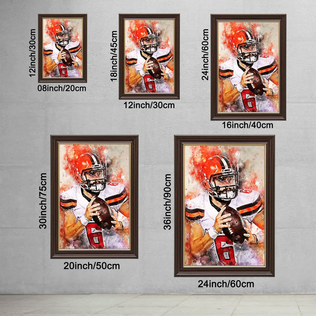 Baker Mayfield Celebrity Sports Art Poster School Dining Room Decoration 12 Canvas Wall Art Poster Decor Gift