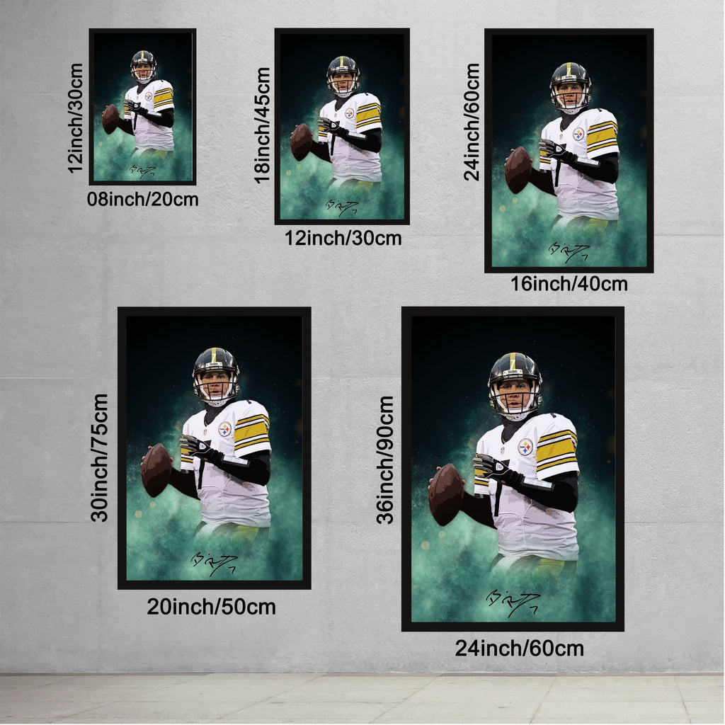 Ben Roethlisberger Celebrity Sports Art Poster School Dining Room Decoration 9 Canvas Wall Art Poster Decor Gift