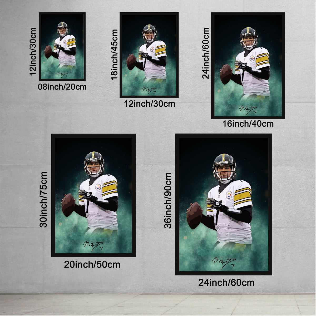 Ben Roethlisberger Celebrity Sports Art Poster School Dining Room Decoration 9 Canvas Wall Art Poster Decor Gift