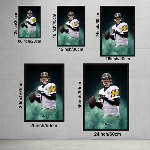 Ben Roethlisberger Celebrity Sports Art Poster School Dining Room Decoration 9 Canvas Wall Art Poster Decor Gift