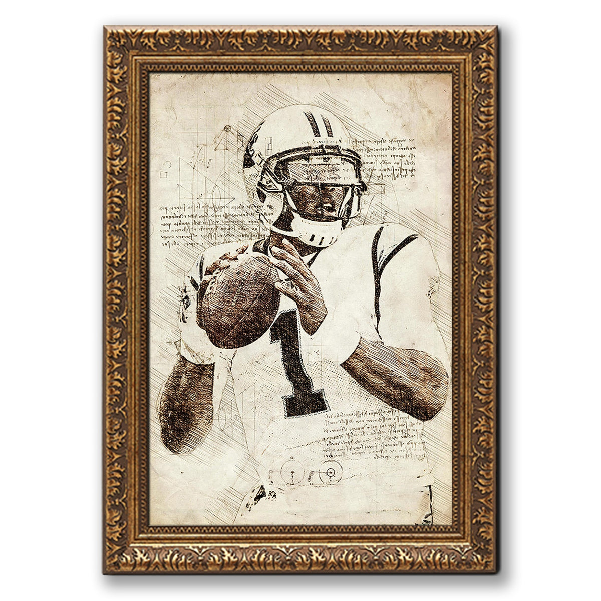 Cam Newton Sports Celebrity Art Deco Poster 7 Canvas Wall Art Poster Decor Gift