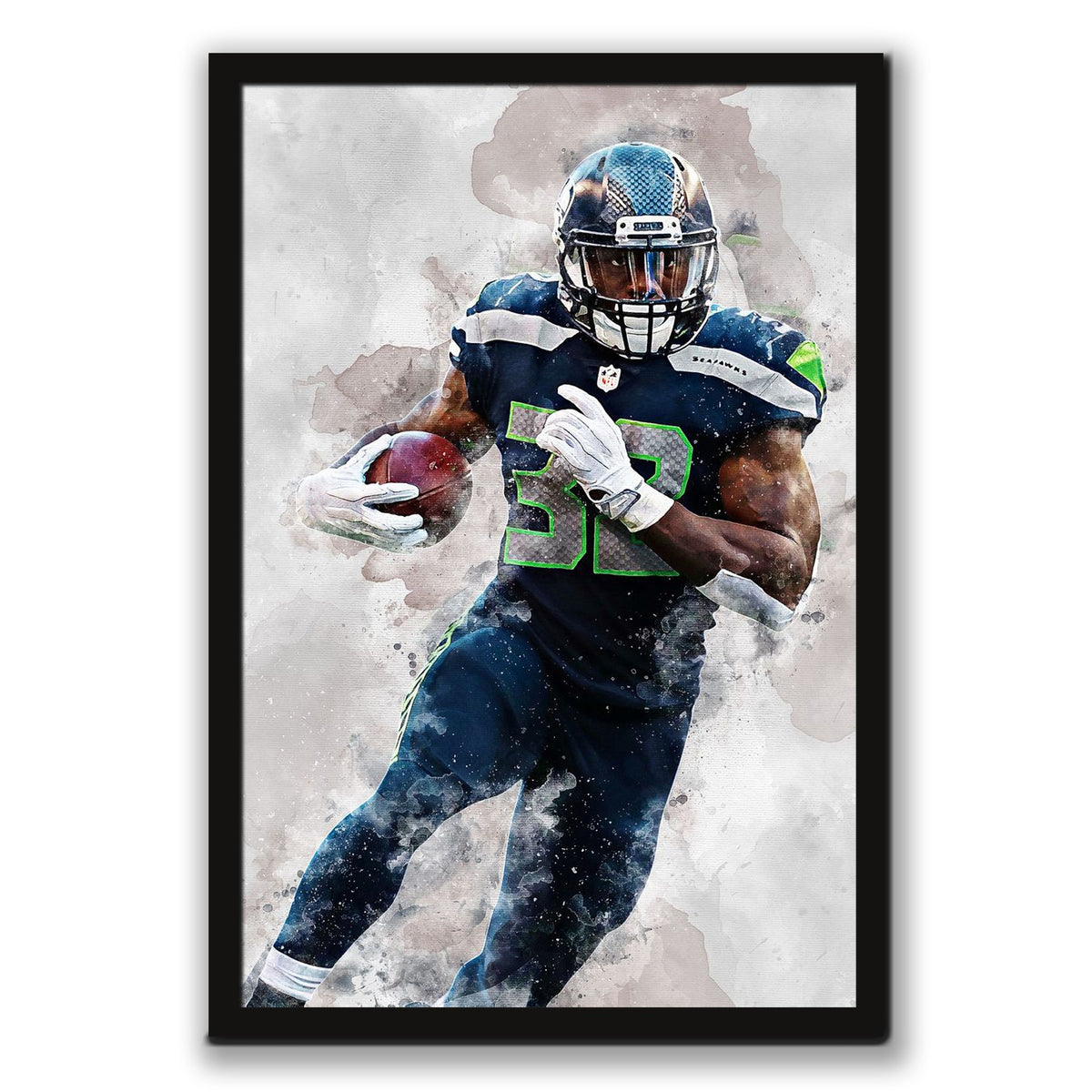 Chris Carson Celebrity Sports Art Poster School Dining Room Decoration 6 Canvas Wall Art Poster Decor Gift