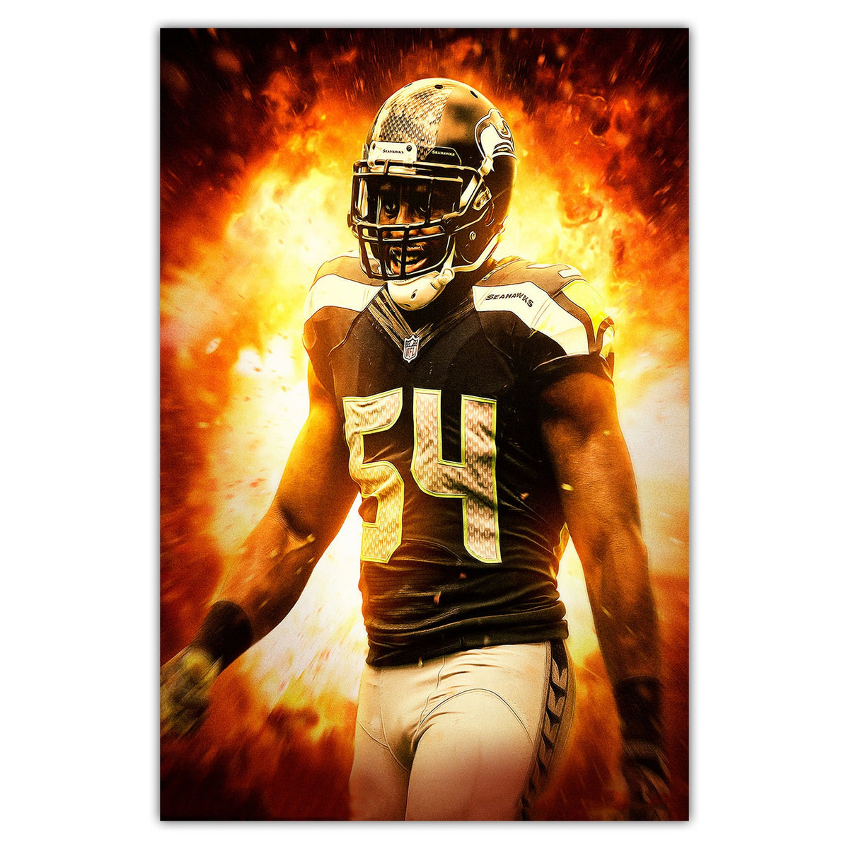 Bobby Wagner Art Sports Decorative Poster School Dormitory 9 Canvas Wall Art Poster Decor Gift