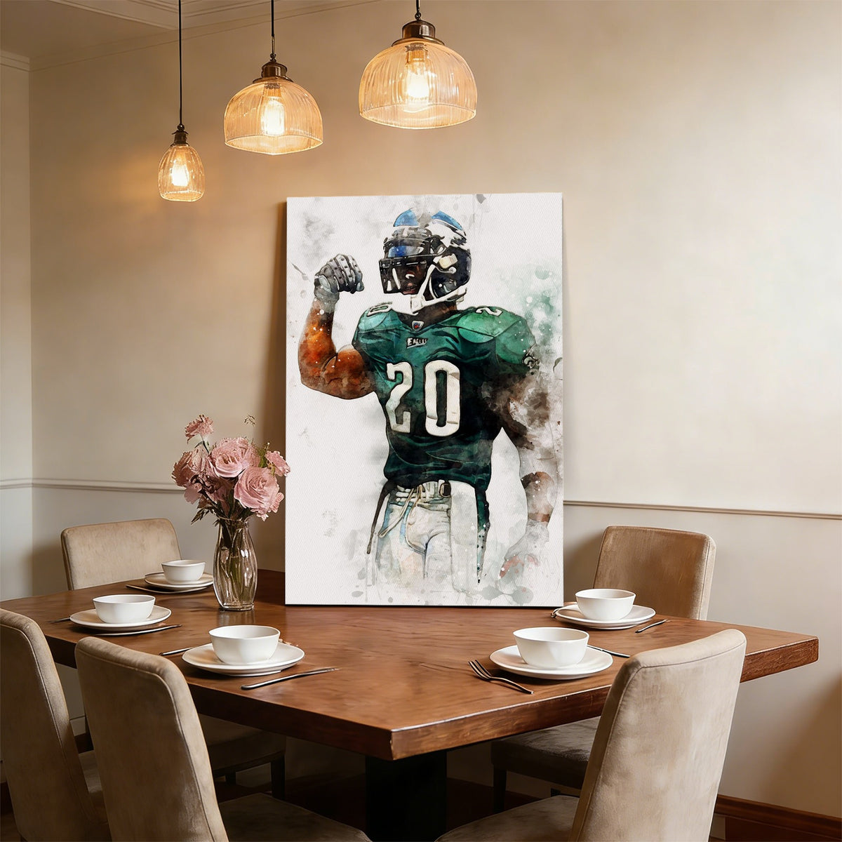 Brian Dawkins Art Poster 3 Canvas Wall Art Poster Decor Gift