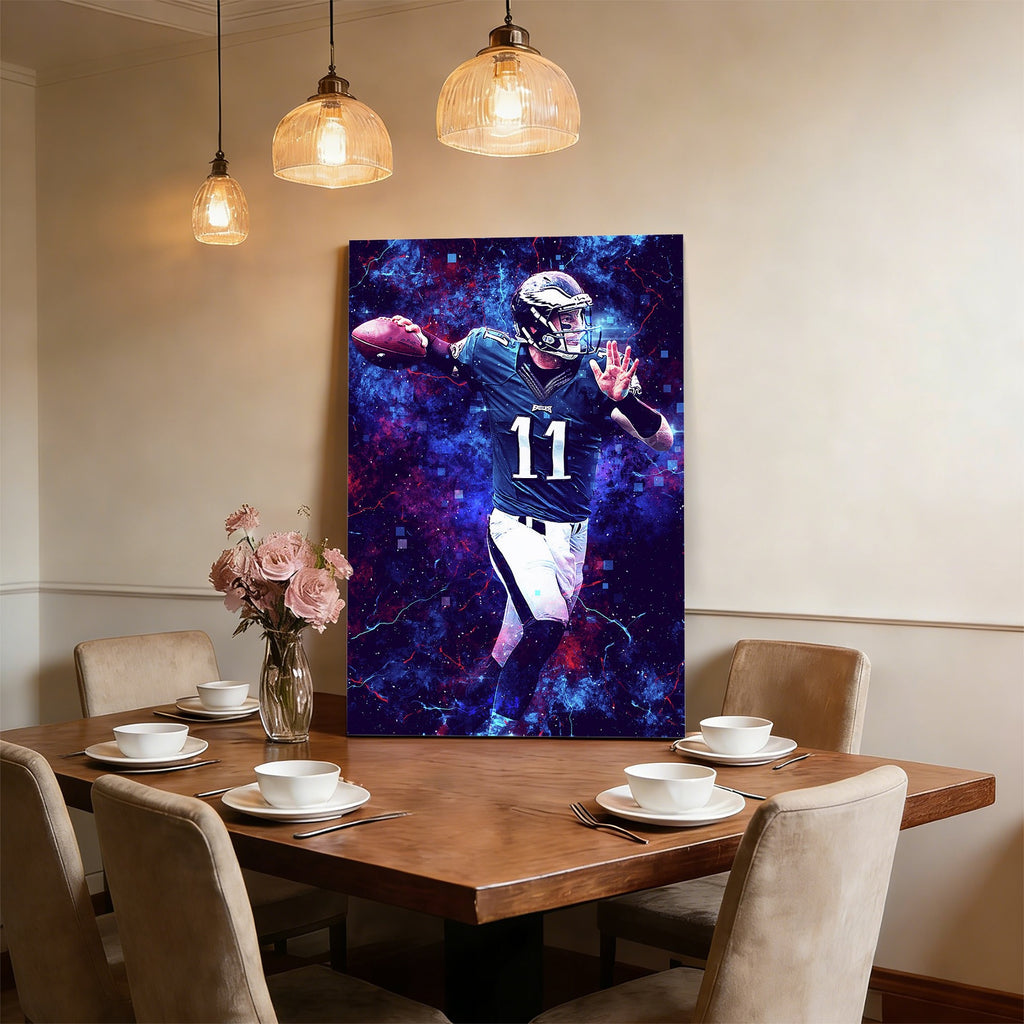 Carson Wentz Sports Celebrity Art Deco Poster 2 Canvas Wall Art Poster Decor Gift