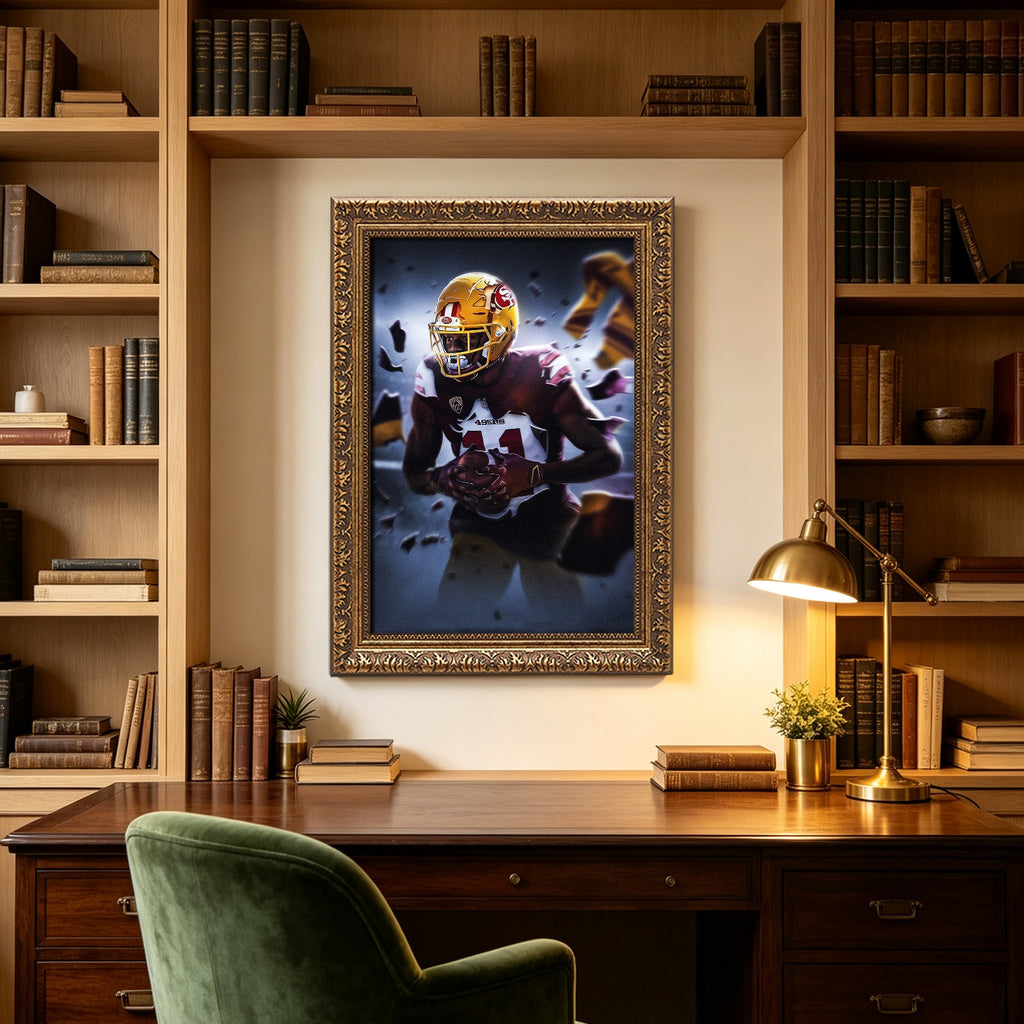 Brandon Aiyuk Art Sports Decorative Poster School Dormitory 1 Canvas Wall Art Poster Decor Gift