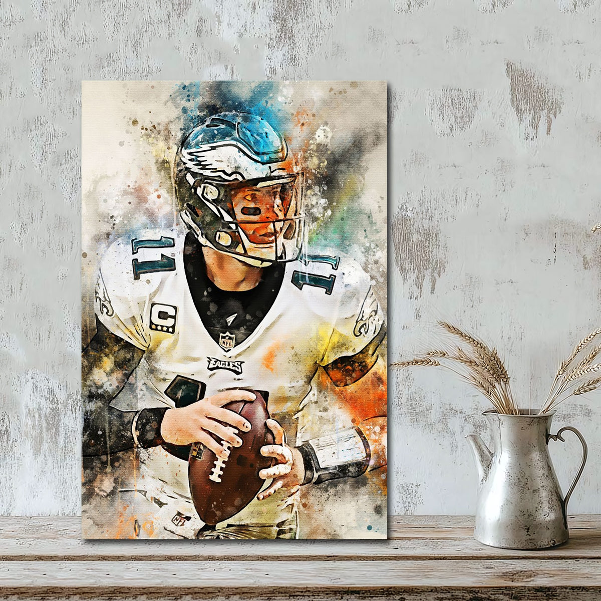 Carson Wentz Celebrity Sports Art Poster School Dining Room Decoration 7 Canvas Wall Art Poster Decor Gift