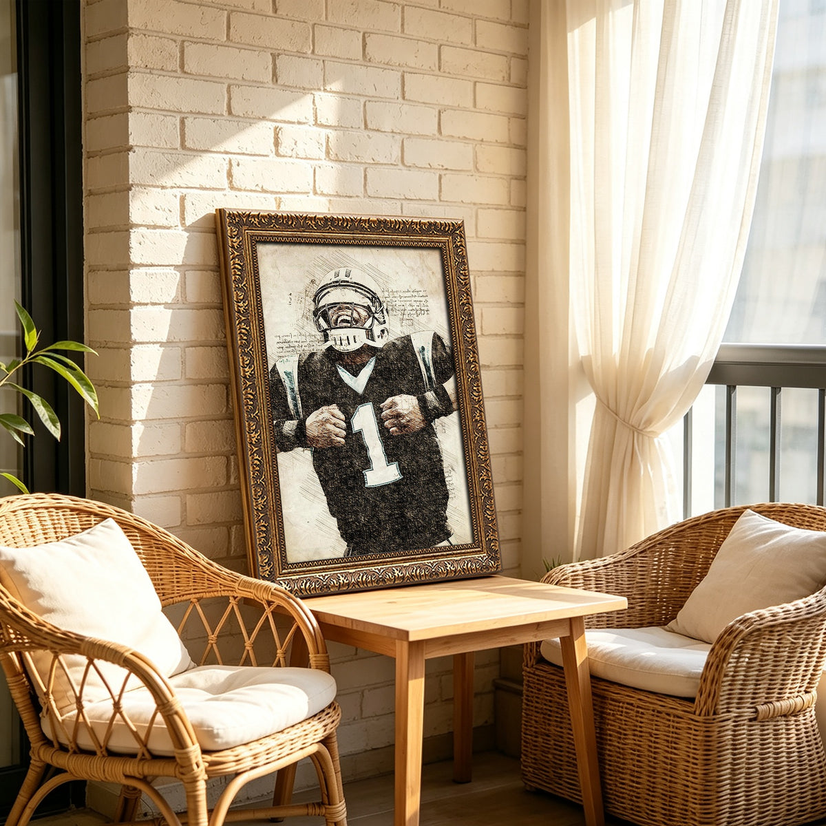 Cam Newton Sports Celebrity Art Deco Poster 8 Canvas Wall Art Poster Decor Gift