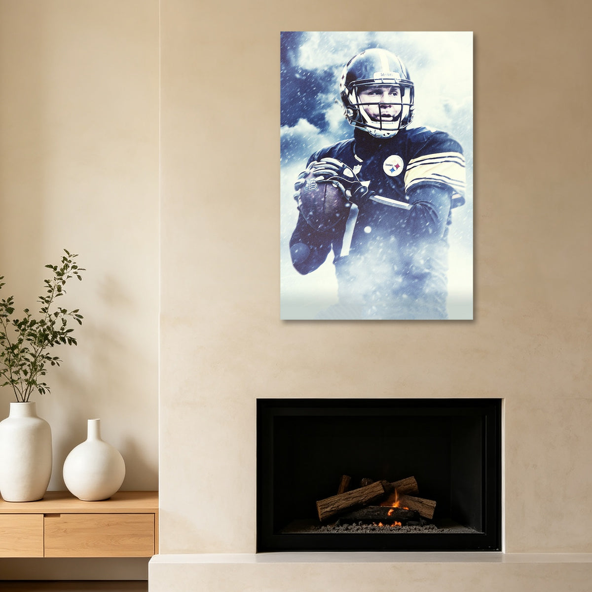 Ben Roethlisberger Art Sports Decorative Poster School Dormitory 1 Canvas Wall Art Poster Decor Gift