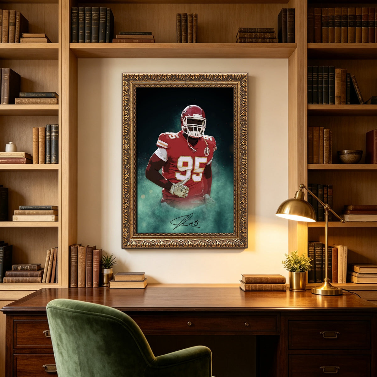 Chris Jones Celebrity Sports Art Poster School Dining Room Decoration 4 Canvas Wall Art Poster Decor Gift