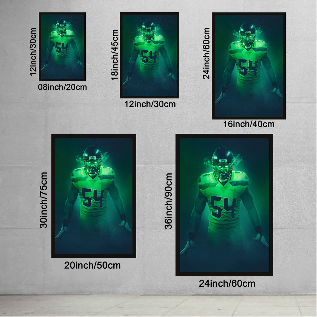 Bobby Wagner Art Sports Decorative Poster School Dormitory 6 Canvas Wall Art Poster Decor Gift