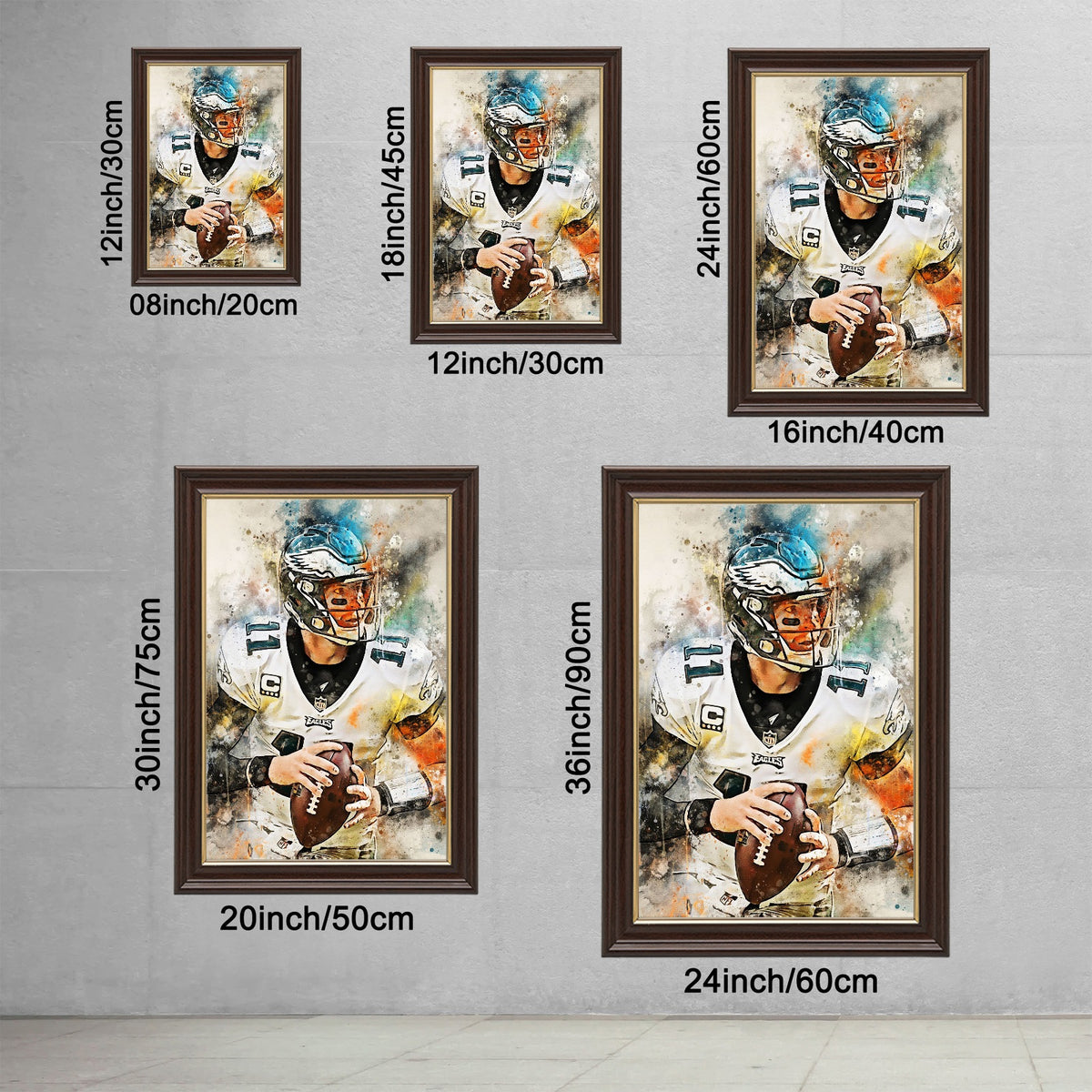 Carson Wentz Celebrity Sports Art Poster School Dining Room Decoration 7 Canvas Wall Art Poster Decor Gift