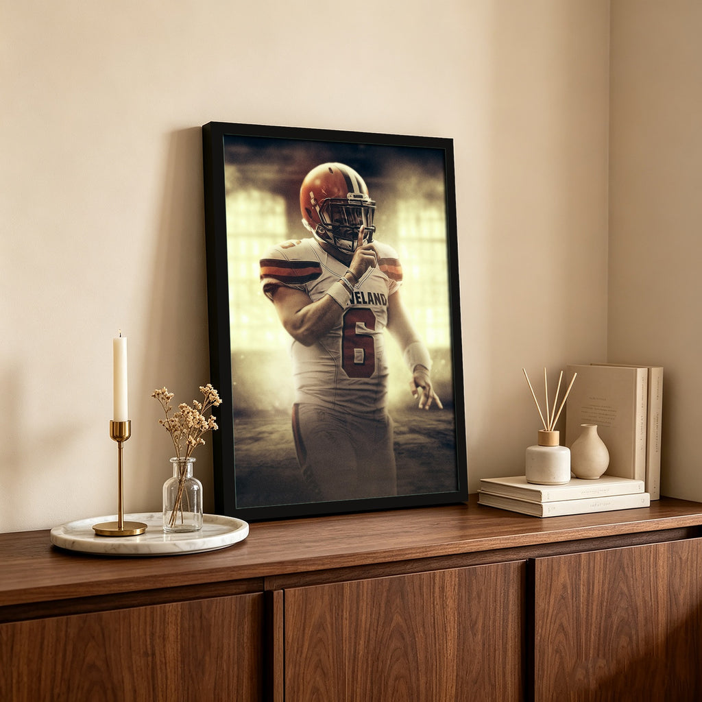 Baker Mayfield Art Sports Decorative Poster School Dormitory 2 Canvas Wall Art Poster Decor Gift