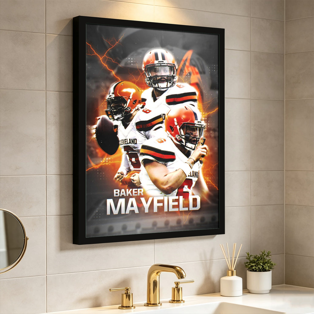 Baker Mayfield Sports Celebrity Art Deco Poster 10 Canvas Wall Art Poster Decor Gift