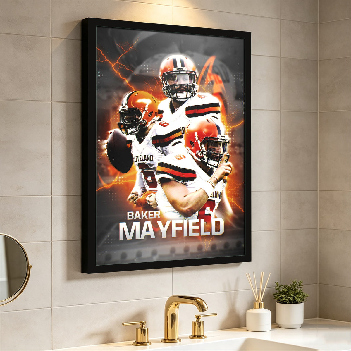 Baker Mayfield Sports Celebrity Art Deco Poster 10 Canvas Wall Art Poster Decor Gift