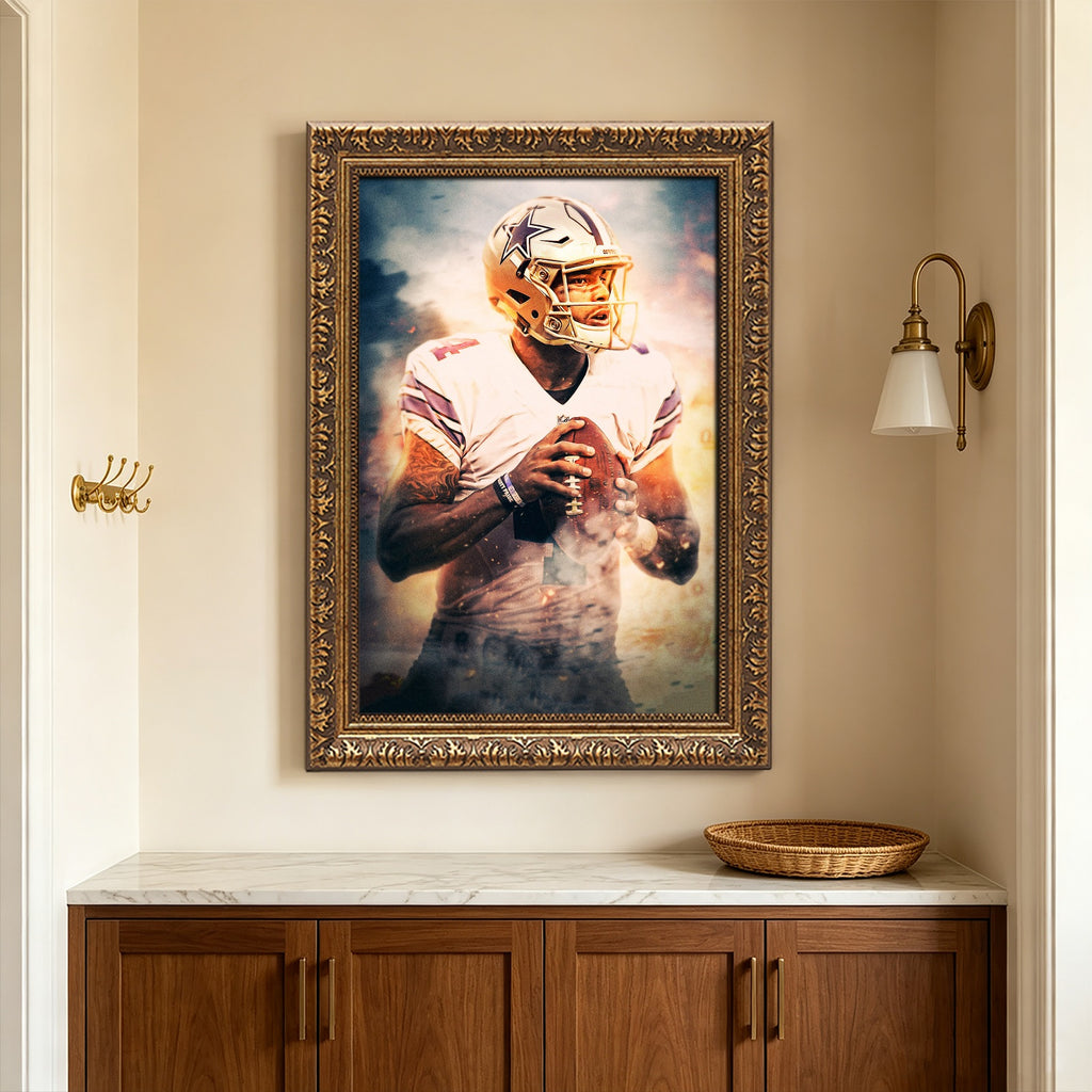 Dak Prescott Celebrity Sports Art Poster School Dining Room Decoration 8 Canvas Wall Art Poster Decor Gift