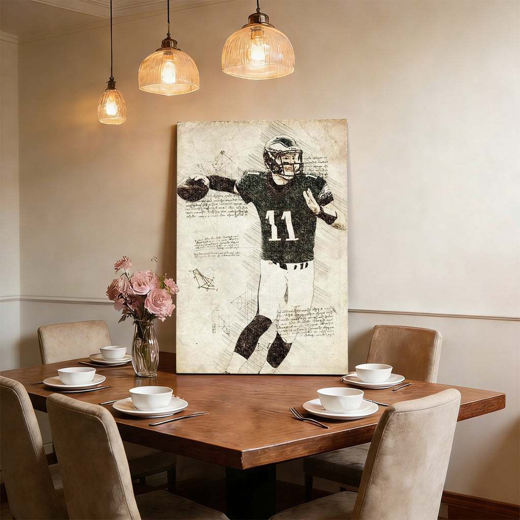 Carson Wentz Sports Celebrity Art Deco Poster 4 Canvas Wall Art Poster Decor Gift