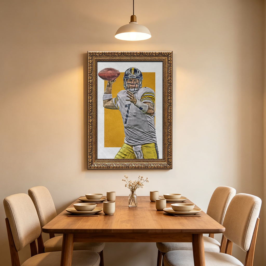 Ben Roethlisberger Sports Celebrity Art Deco Poster 1 Canvas Wall Art Poster Decor Gift
