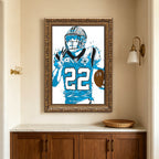 Christian McCaffrey Art Poster 1 Canvas Wall Art Poster Decor Gift