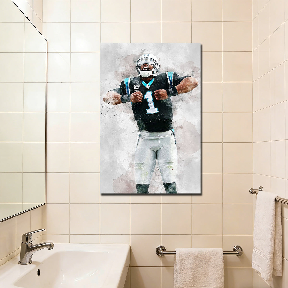 Cam Newton Celebrity Sports Art Poster School Dining Room Decoration 5 Canvas Wall Art Poster Decor Gift