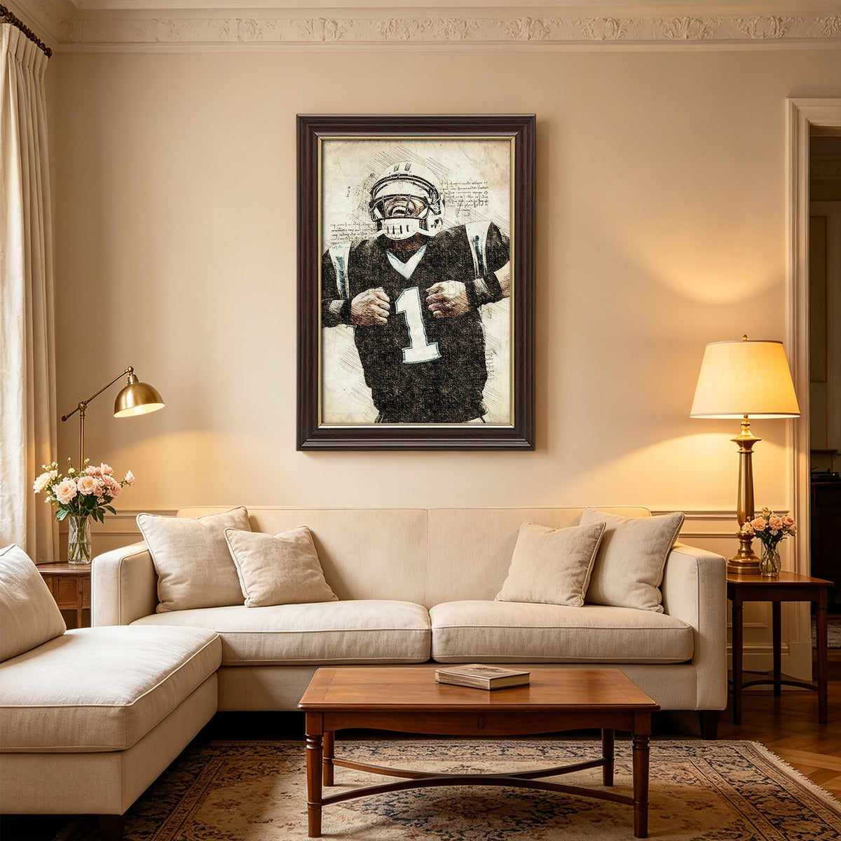Cam Newton Sports Celebrity Art Deco Poster 8 Canvas Wall Art Poster Decor Gift