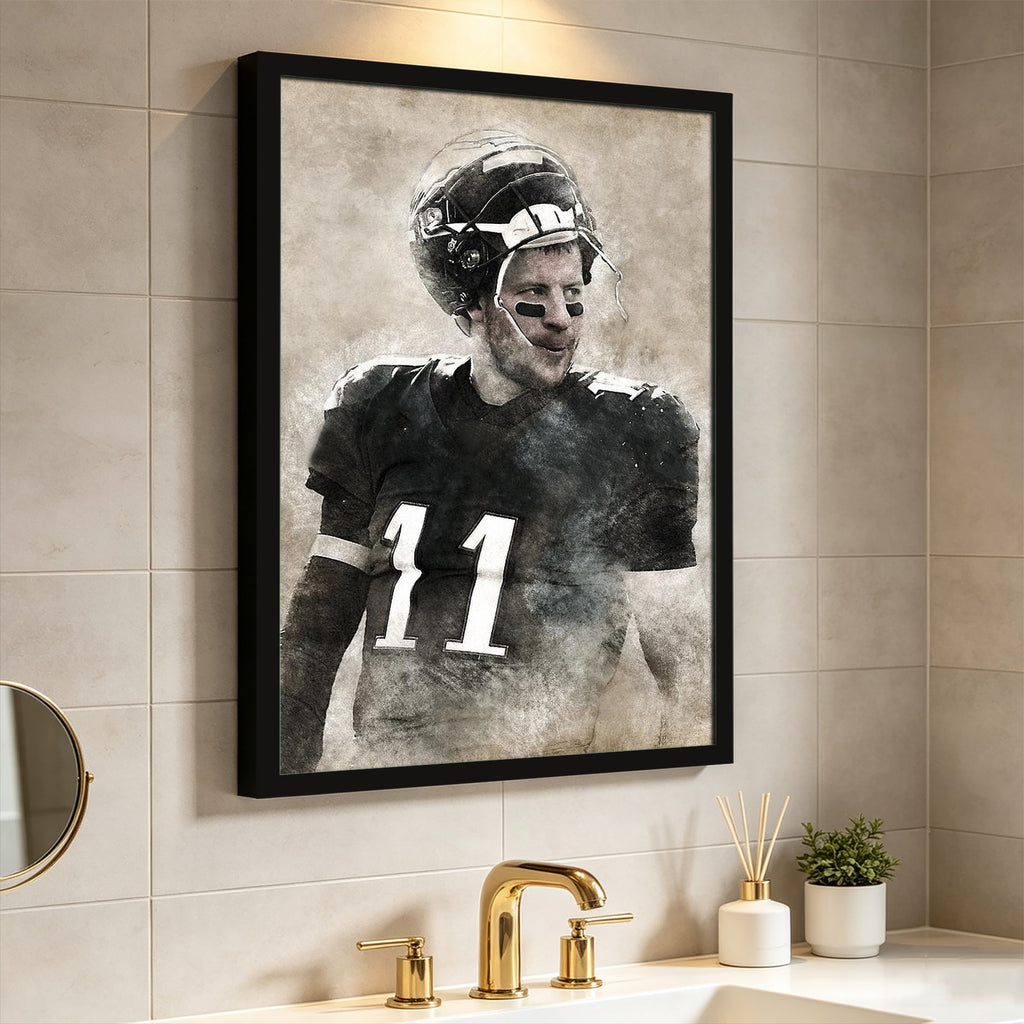 Carson Wentz Sports Celebrity Art Deco Poster 1 Canvas Wall Art Poster Decor Gift