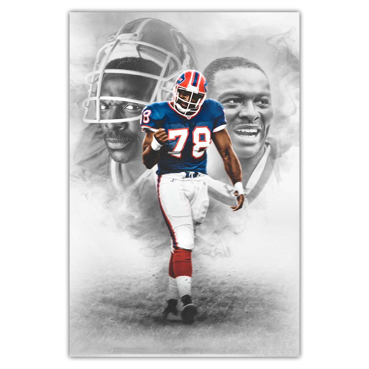 Bruce Smith Celebrity Sports Art Poster School Dining Room Decoration 0 Canvas Wall Art Poster Decor Gift