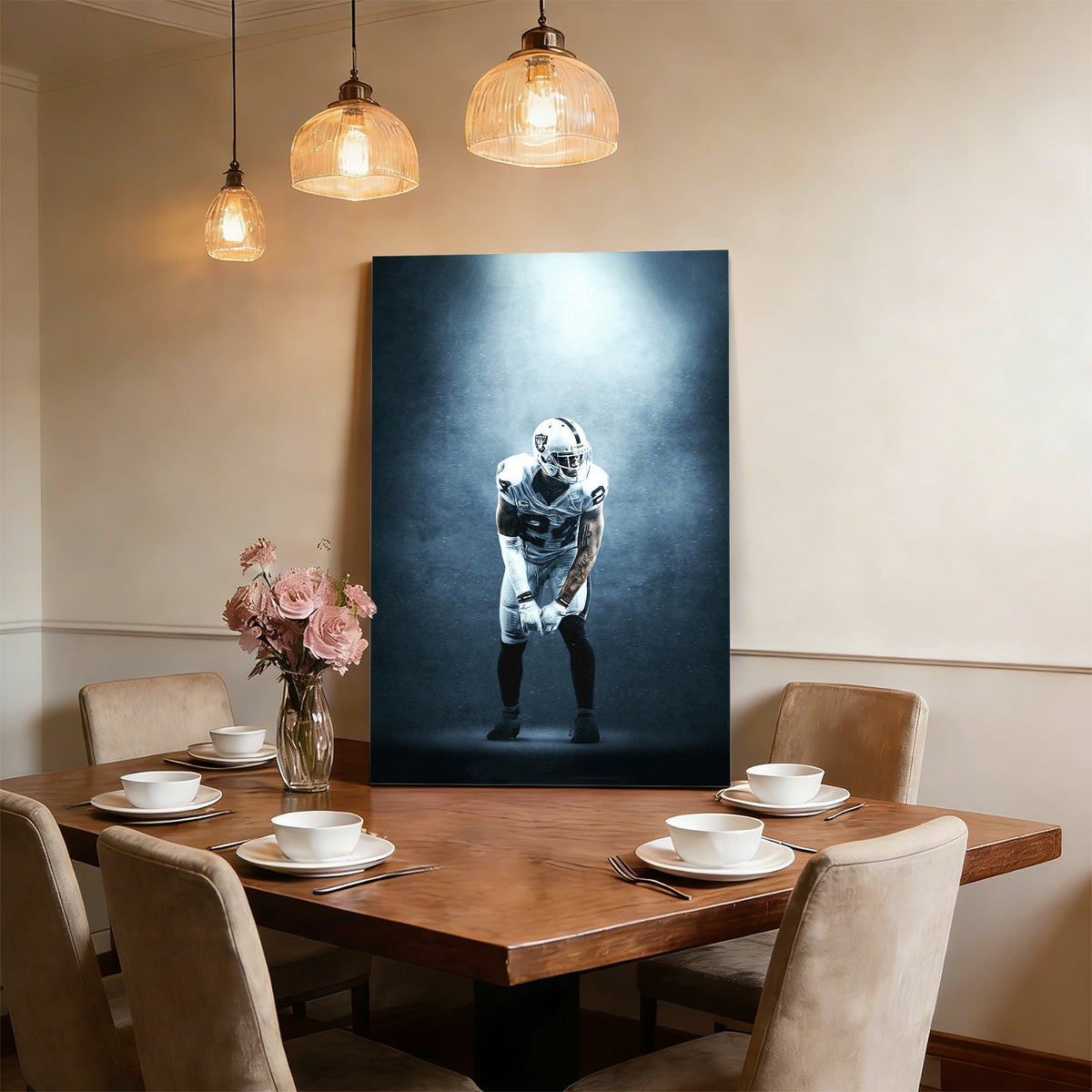 Charles Woodson Art Sports Decorative Poster School Dormitory 7 Canvas Wall Art Poster Decor Gift