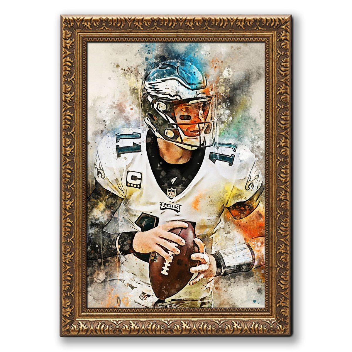 Carson Wentz Celebrity Sports Art Poster School Dining Room Decoration 7 Canvas Wall Art Poster Decor Gift