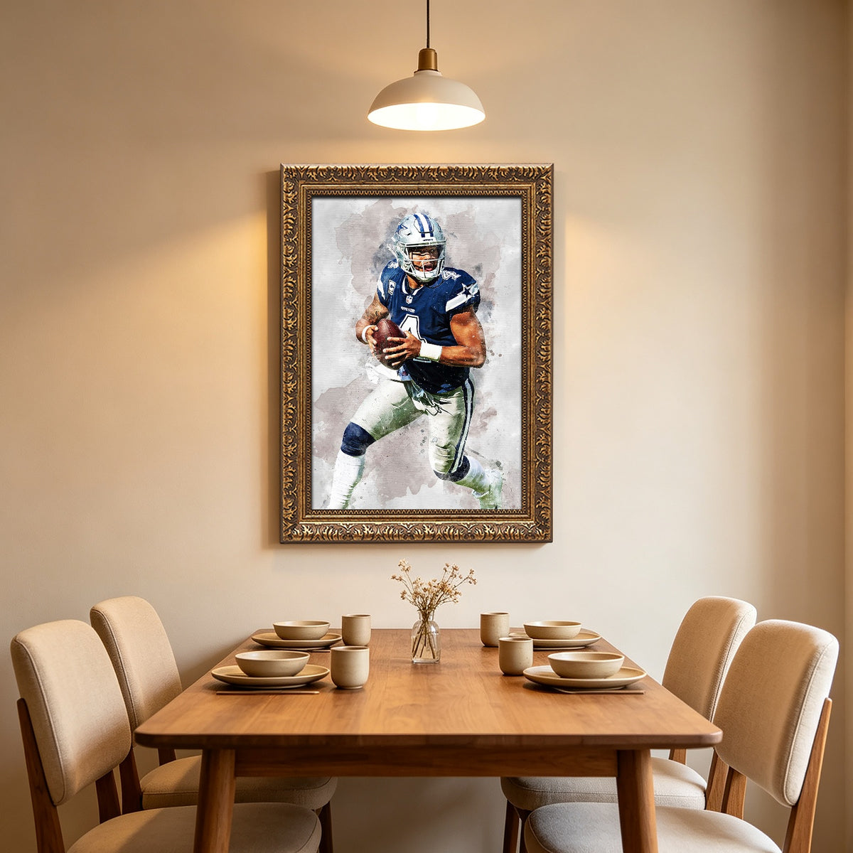 Dak Prescott 1Celebrity Sports Art Poster School Dining Room Decoration 0 Canvas Wall Art Poster Decor Gift