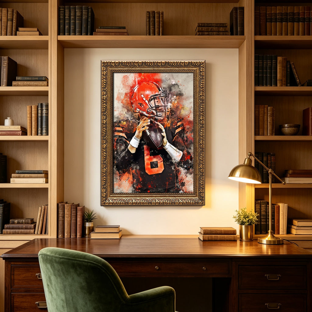 Baker Mayfield Celebrity Sports Art Poster School Dining Room Decoration 3 Canvas Wall Art Poster Decor Gift
