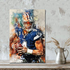 Dak Prescott Celebrity Sports Art Poster School Dining Room Decoration 2 Canvas Wall Art Poster Decor Gift