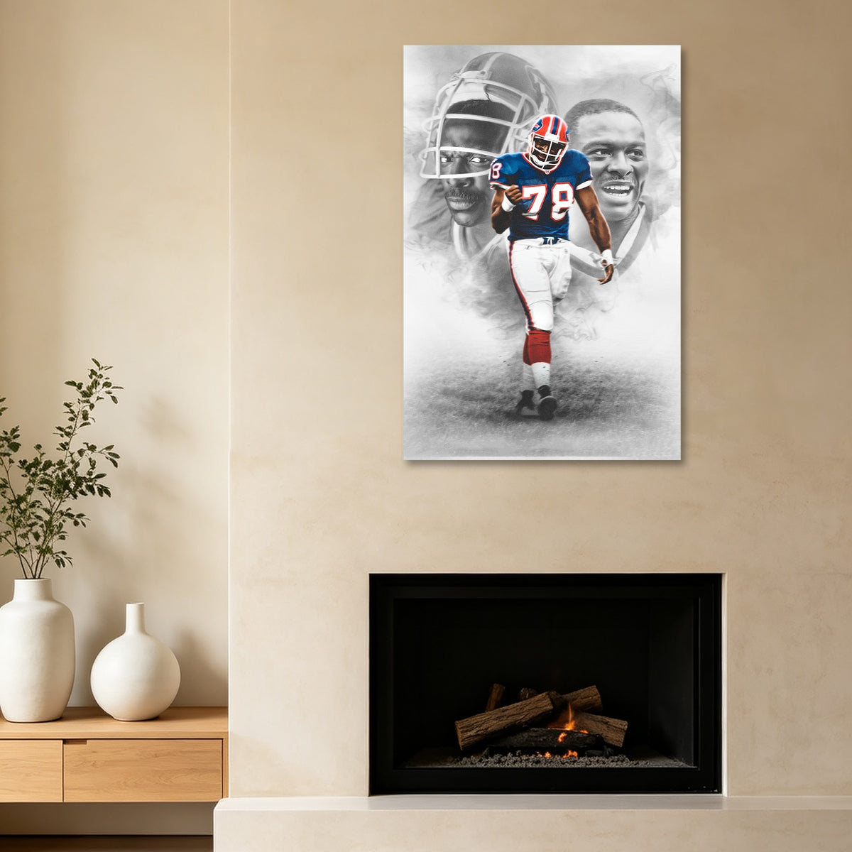 Bruce Smith Celebrity Sports Art Poster School Dining Room Decoration 0 Canvas Wall Art Poster Decor Gift