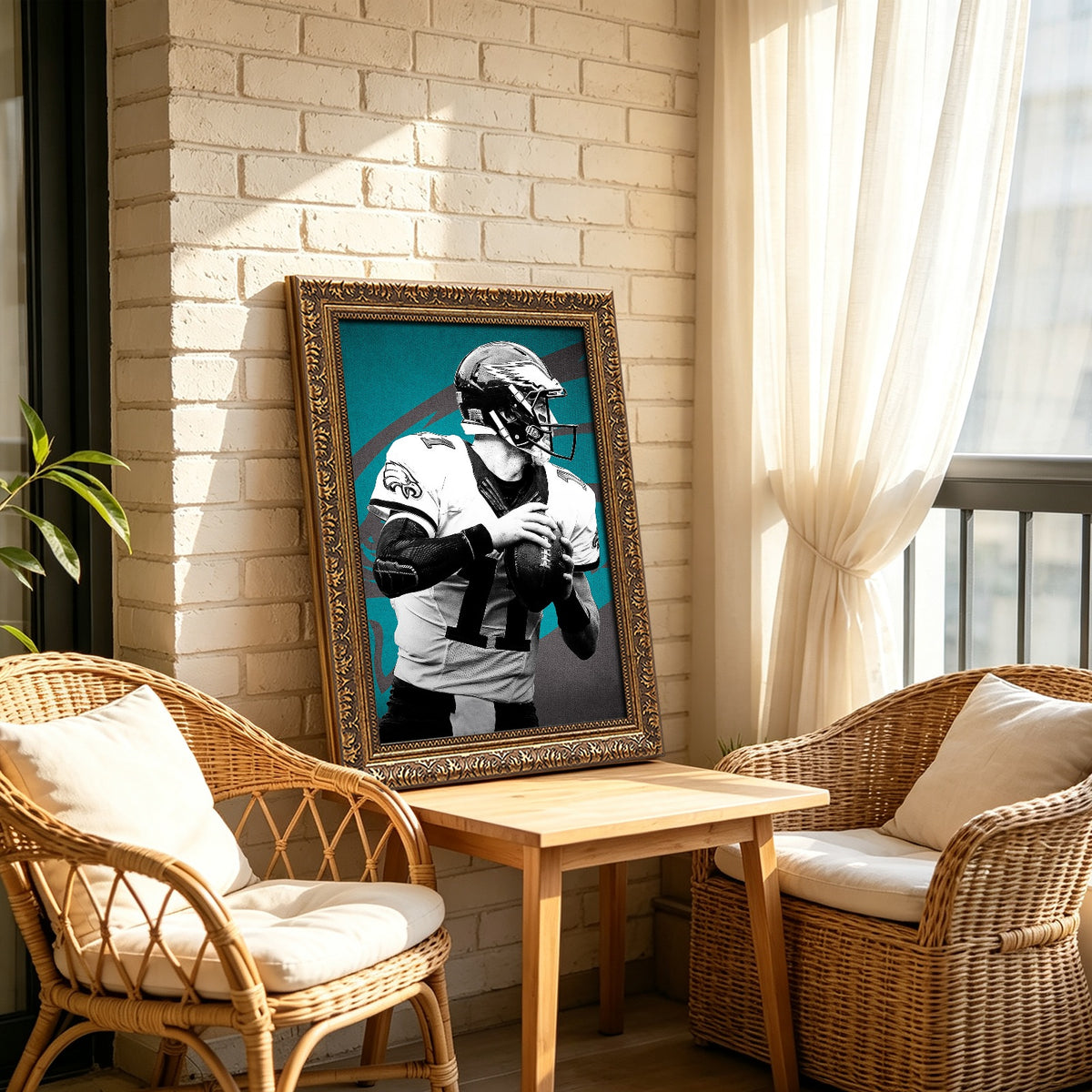 Carson Wentz Celebrity Sports Art Poster School Dining Room Decoration 1 Canvas Wall Art Poster Decor Gift