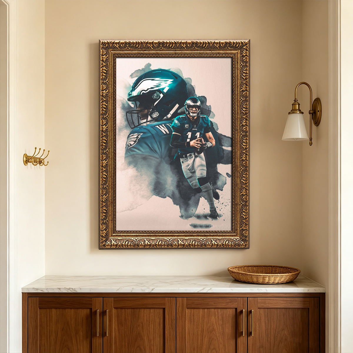 Carson Wentz Art Sports Decorative Poster School Dormitory 3 Canvas Wall Art Poster Decor Gift