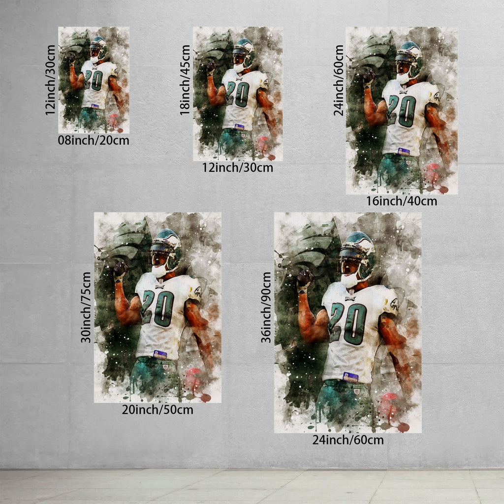 Brian Dawkins Art Poster 4 Canvas Wall Art Poster Decor Gift