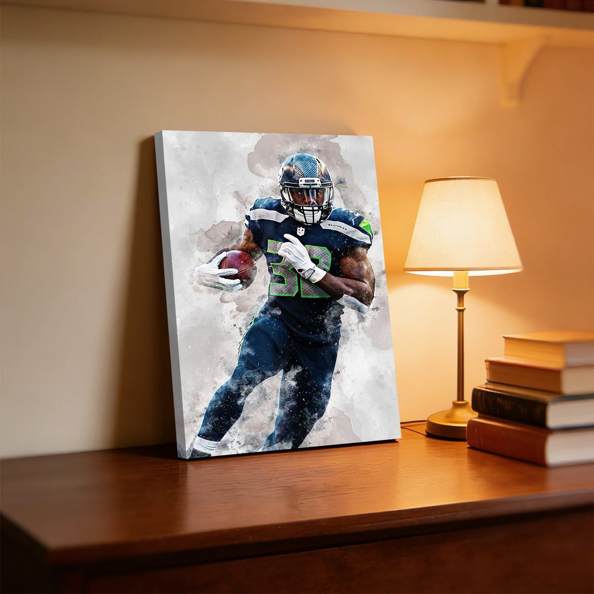 Chris Carson Celebrity Sports Art Poster School Dining Room Decoration 6 Canvas Wall Art Poster Decor Gift