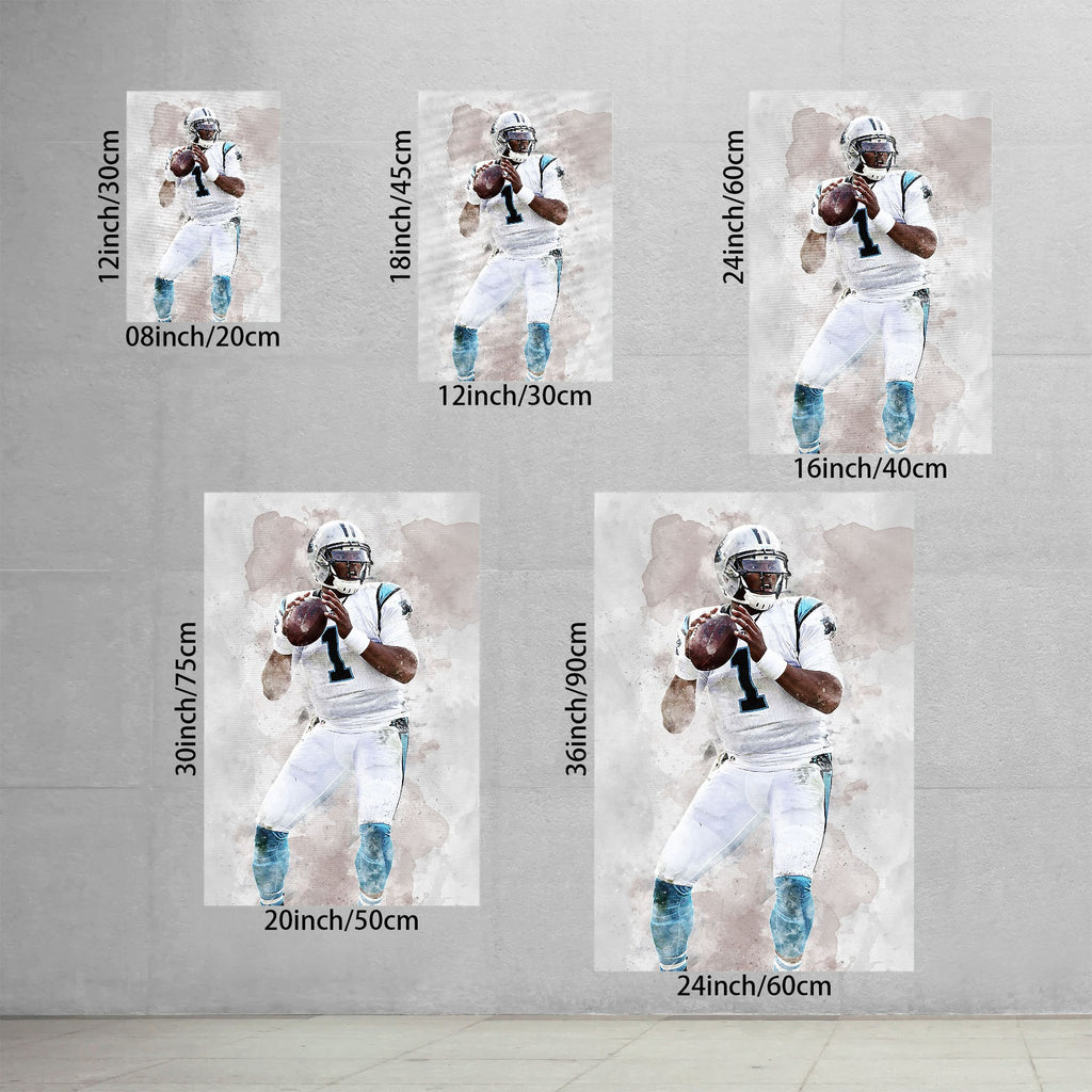 Cam Newton Celebrity Sports Art Poster School Dining Room Decoration 1 Canvas Wall Art Poster Decor Gift