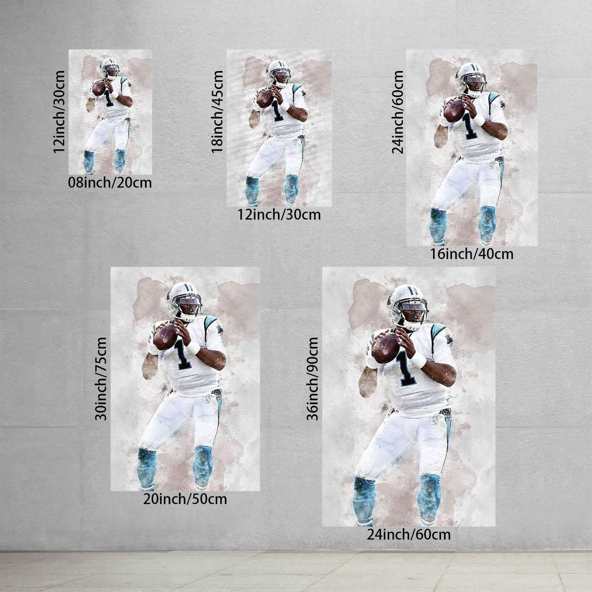 Cam Newton Celebrity Sports Art Poster School Dining Room Decoration 1 Canvas Wall Art Poster Decor Gift