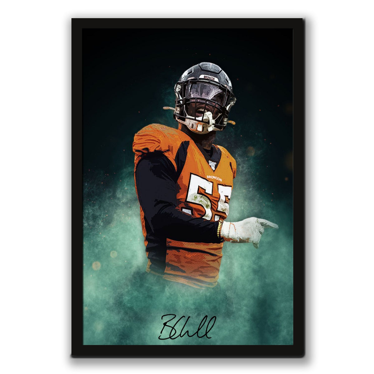 Bradley Chubb Celebrity Sports Art Poster School Dining Room Decoration 9 Canvas Wall Art Poster Decor Gift