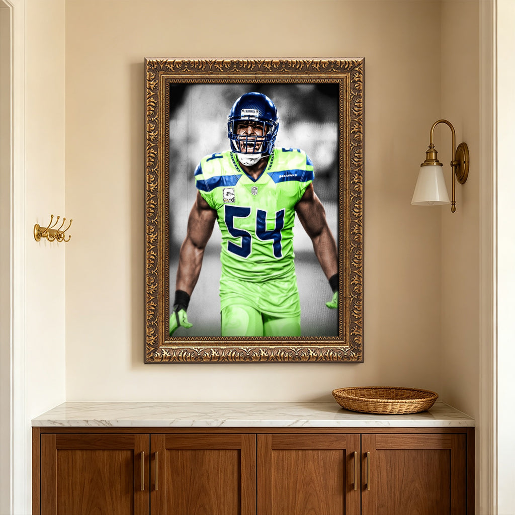 Bobby Wagner Art Sports Decorative Poster School Dormitory 7 Canvas Wall Art Poster Decor Gift
