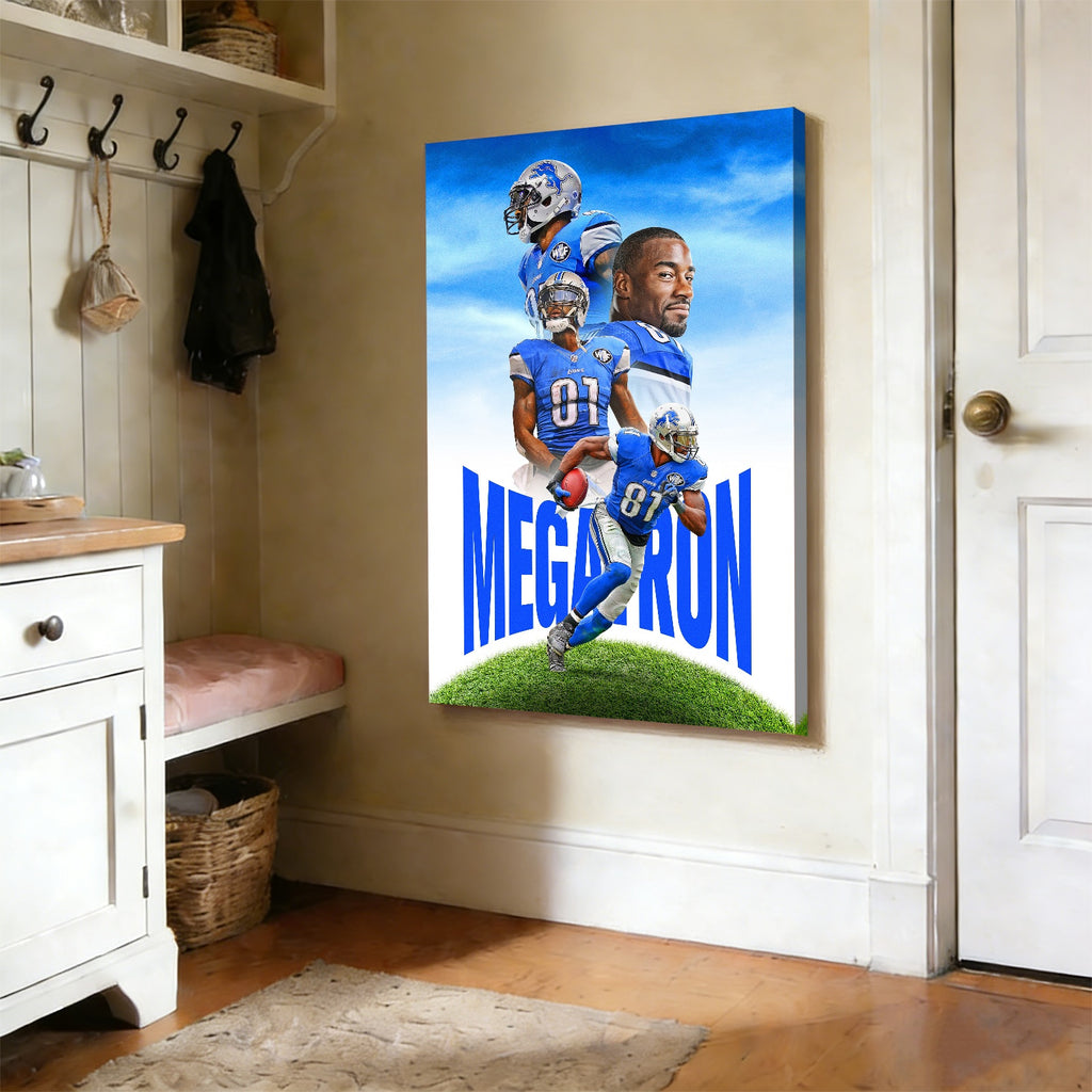 Calvin Johnson Celebrity Sports Art Poster School Dining Room Decoration 6 Canvas Wall Art Poster Decor Gift