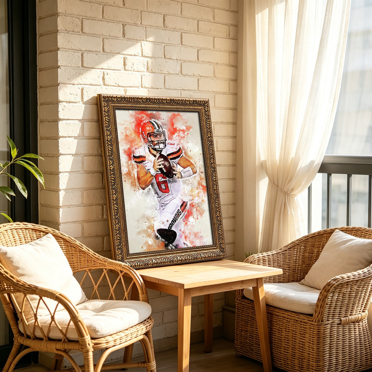 Baker Mayfield Sports Celebrity Art Deco Poster 5 Canvas Wall Art Poster Decor Gift