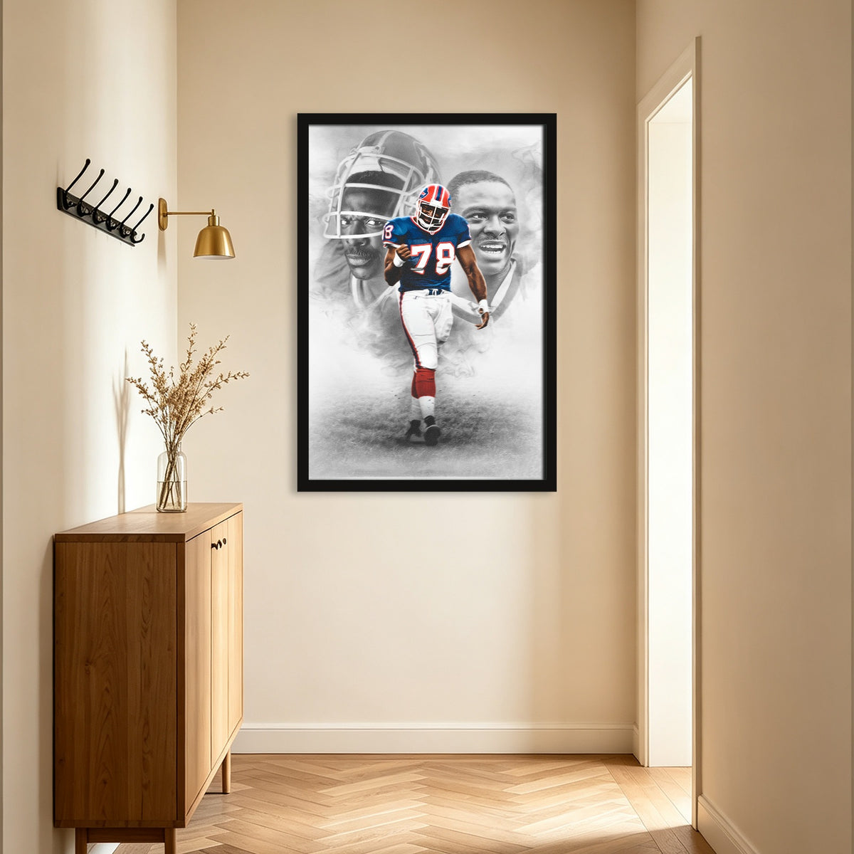 Bruce Smith Celebrity Sports Art Poster School Dining Room Decoration 0 Canvas Wall Art Poster Decor Gift