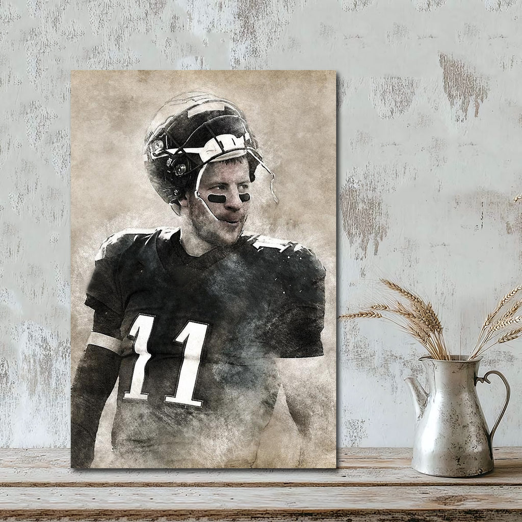 Carson Wentz Sports Celebrity Art Deco Poster 1 Canvas Wall Art Poster Decor Gift