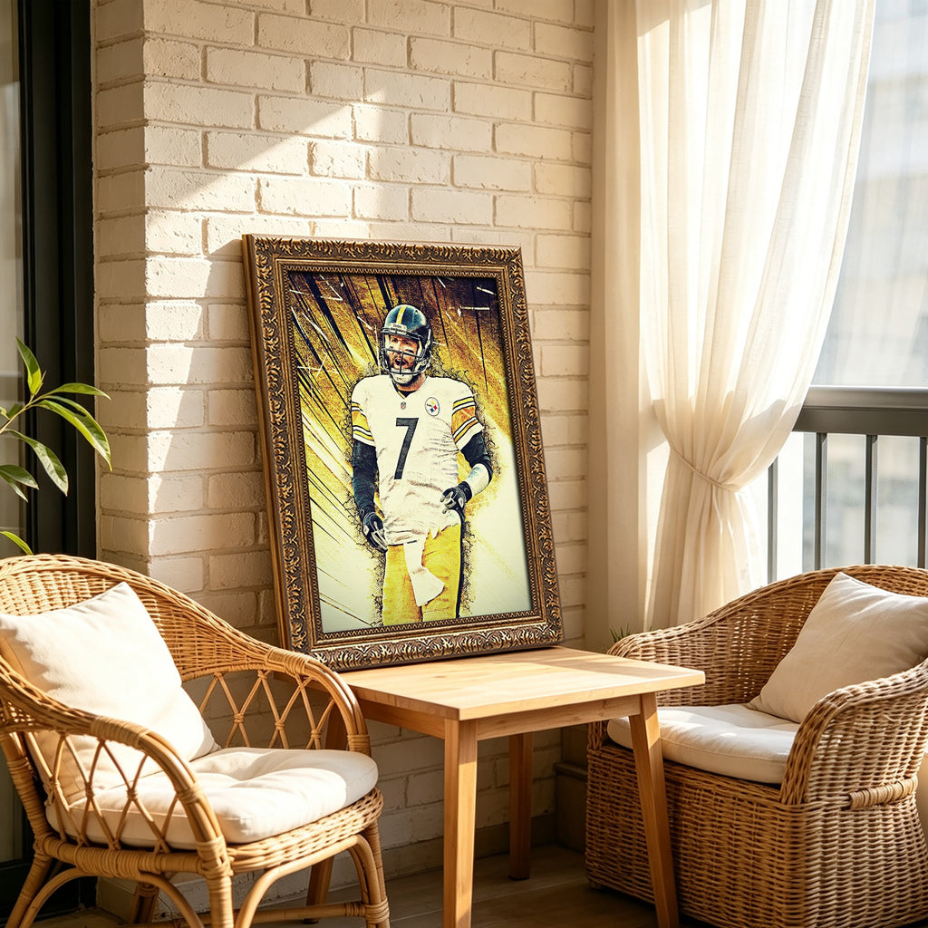 Ben Roethlisberger Celebrity Sports Art Poster School Dining Room Decoration 5 Canvas Wall Art Poster Decor Gift