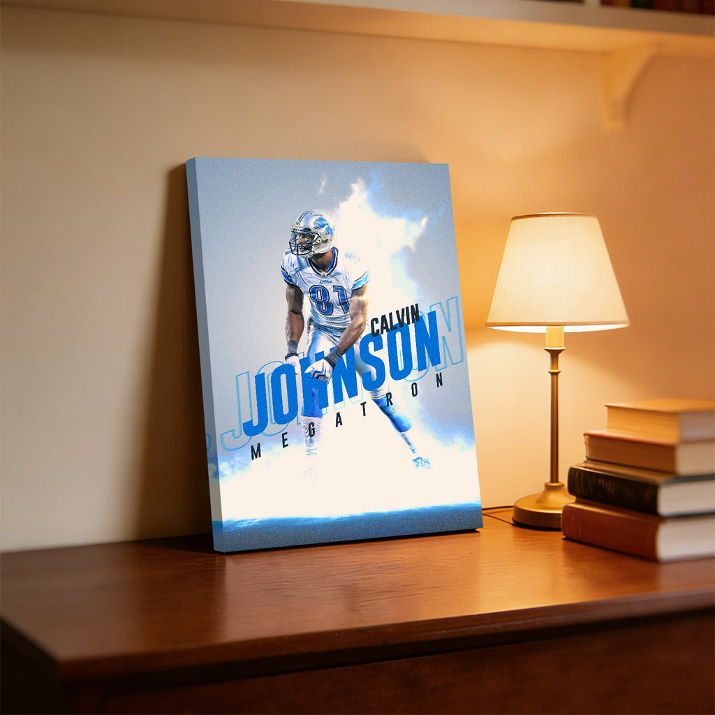 Calvin Johnson Celebrity Sports Art Poster School Dining Room Decoration 3 Canvas Wall Art Poster Decor Gift