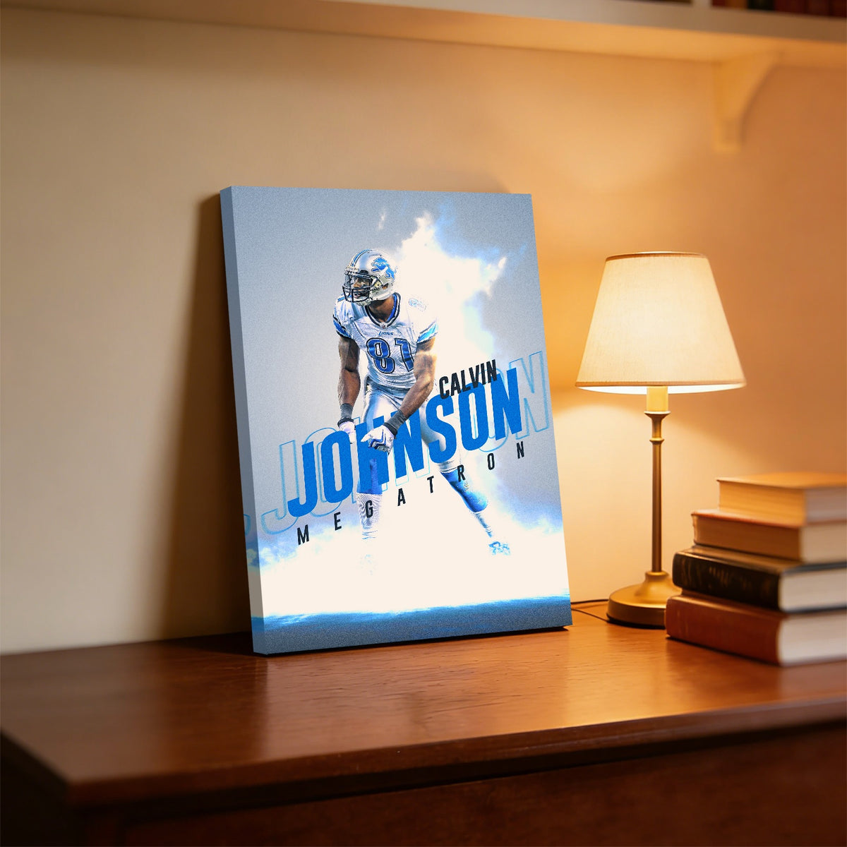 Calvin Johnson Celebrity Sports Art Poster School Dining Room Decoration 3 Canvas Wall Art Poster Decor Gift