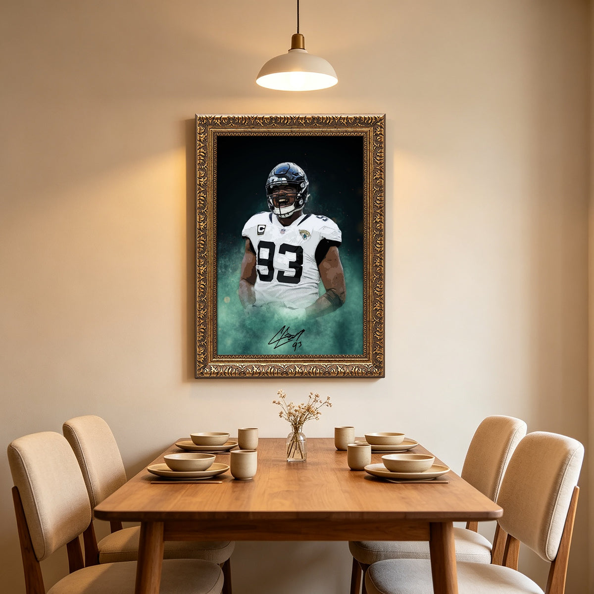 Calais Campbell Celebrity Sports Art Poster School Dining Room Decoration 7 Canvas Wall Art Poster Decor Gift