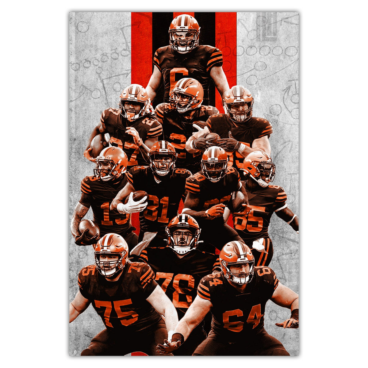 Baker Mayfield Sports Celebrity Art Deco Poster 9 Canvas Wall Art Poster Decor Gift